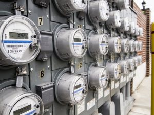 Panel of electric meters